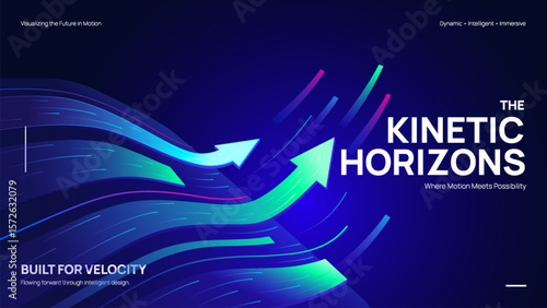Kinetic Horizons Background - Fluid Arrows and Gradient Motion Lines in High-Speed Digital Theme