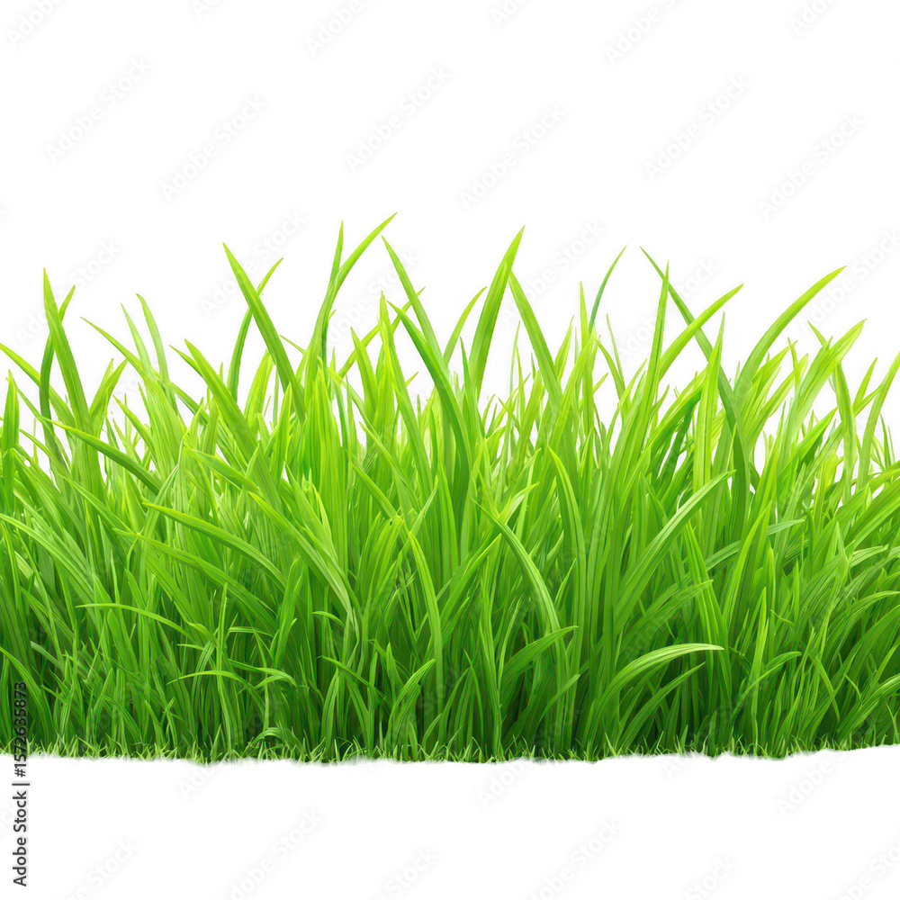 Obraz premium Lush green grass blades (1)