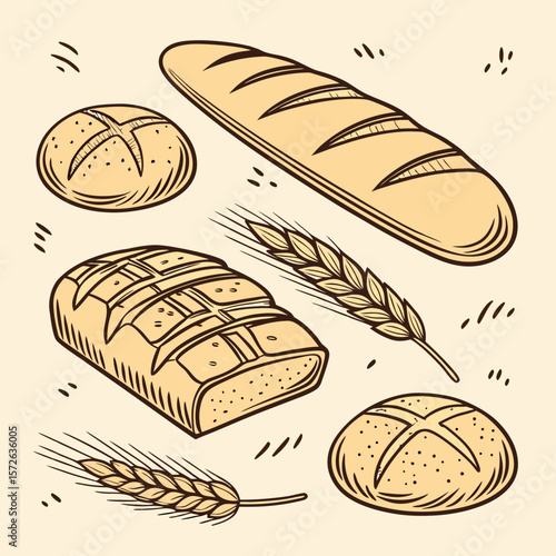 vector illustration of bread