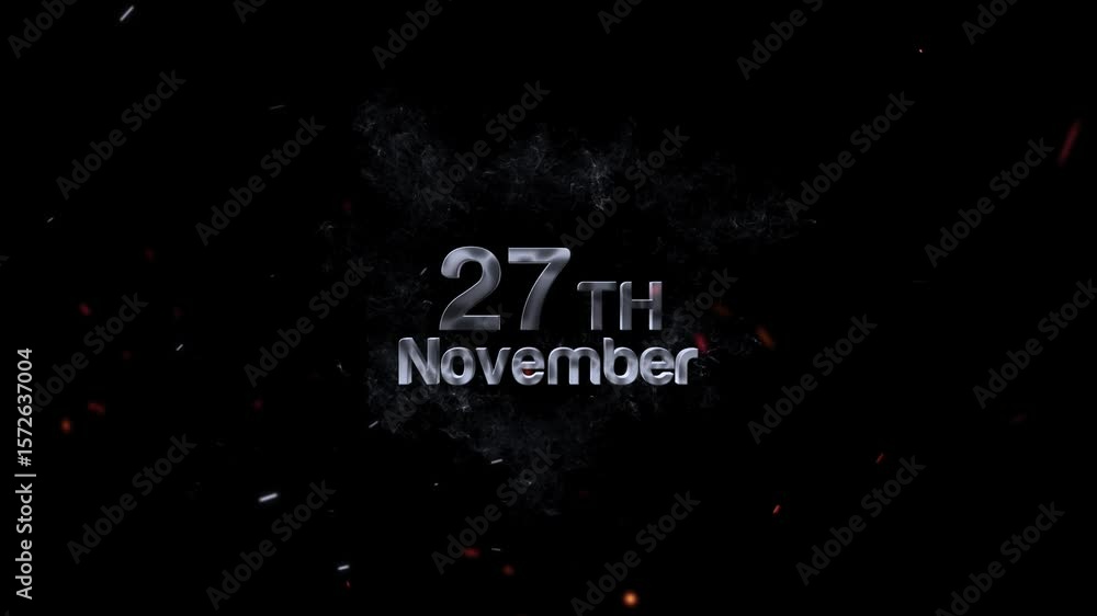 November 27th an artistic smoke and fire date image November 27th an artistic smoke and fire date image
