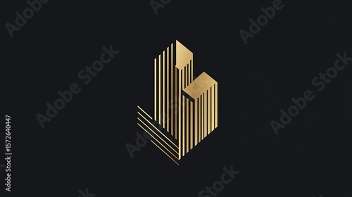 Wallpaper Mural Modern Real Estate Logo with Sharp Lines and Elegant Design – Professional Property Branding Torontodigital.ca