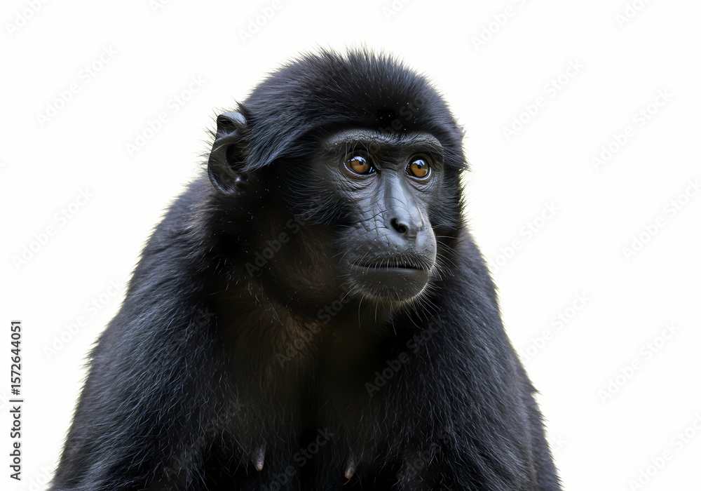 Obraz premium Melancholy Macaque A CloseUp Portrait
