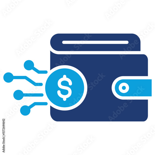 Ewallet Flat Blue Icon