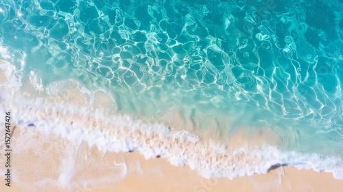 Coastal shoreline view with turquoise water