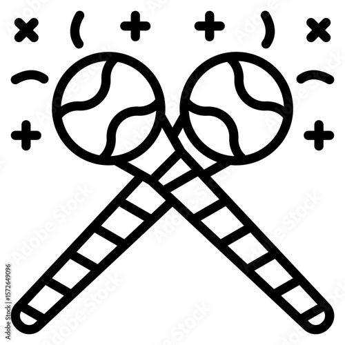 Glow Stick line icon