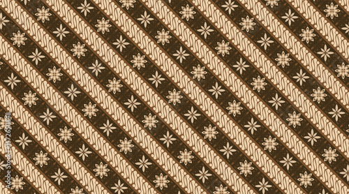 tribal batik java indonesia pattern traditional ethnic ornament art wallpaper brown background background suitable for your textile print.