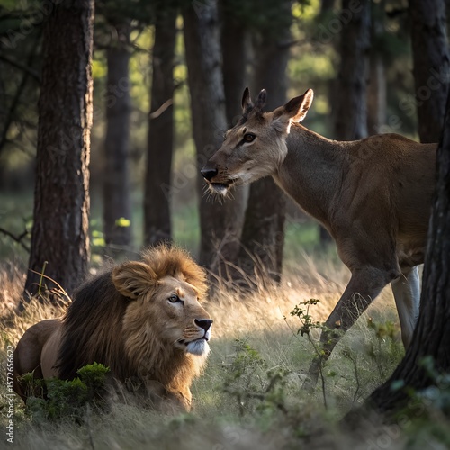 lion in the wild