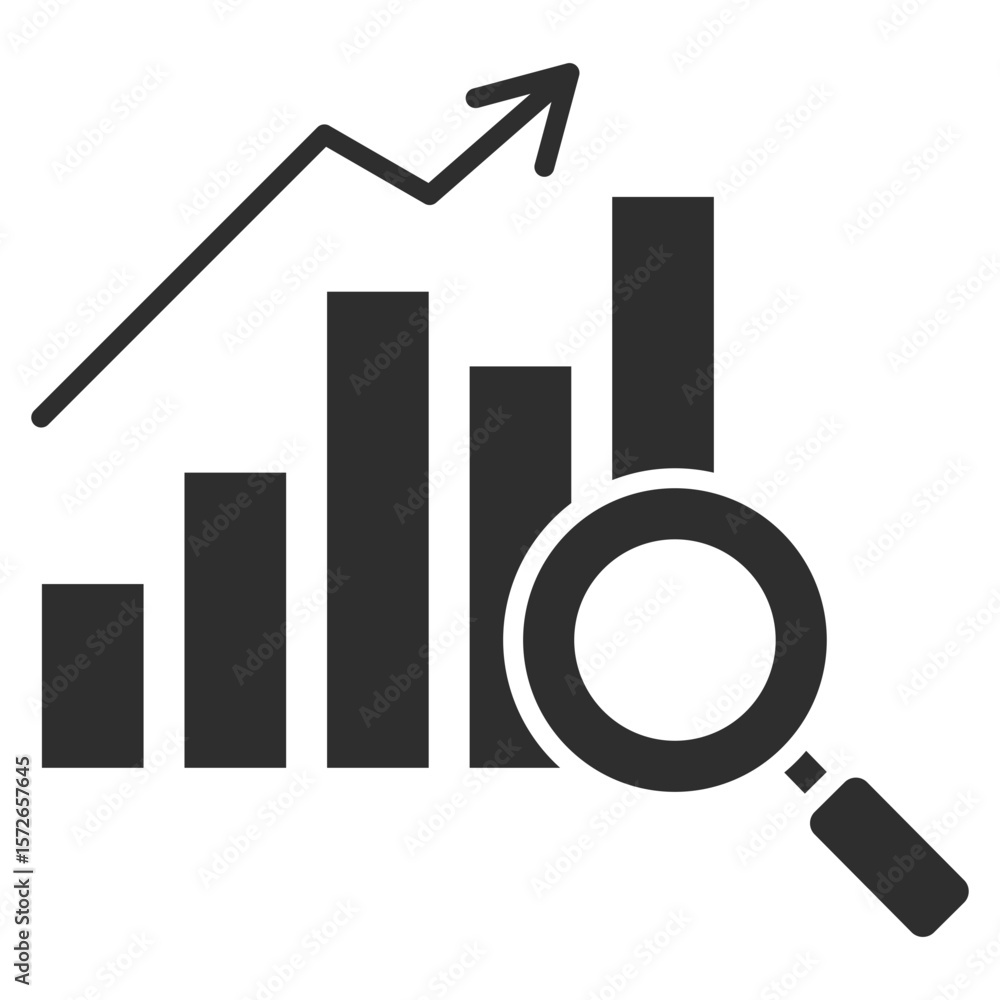 Analysis Glyph Icon Analysis Glyph Icon