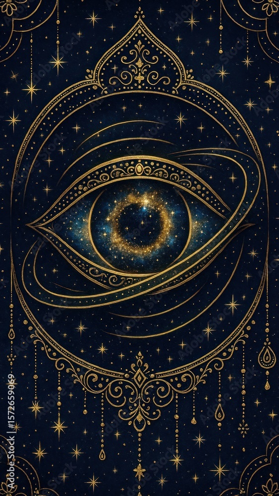 Obraz premium Mystical cosmic eye design