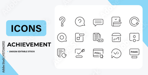 Web icon set of vector file folder symbols for business and technology communication