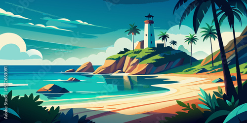tropical island in the sea