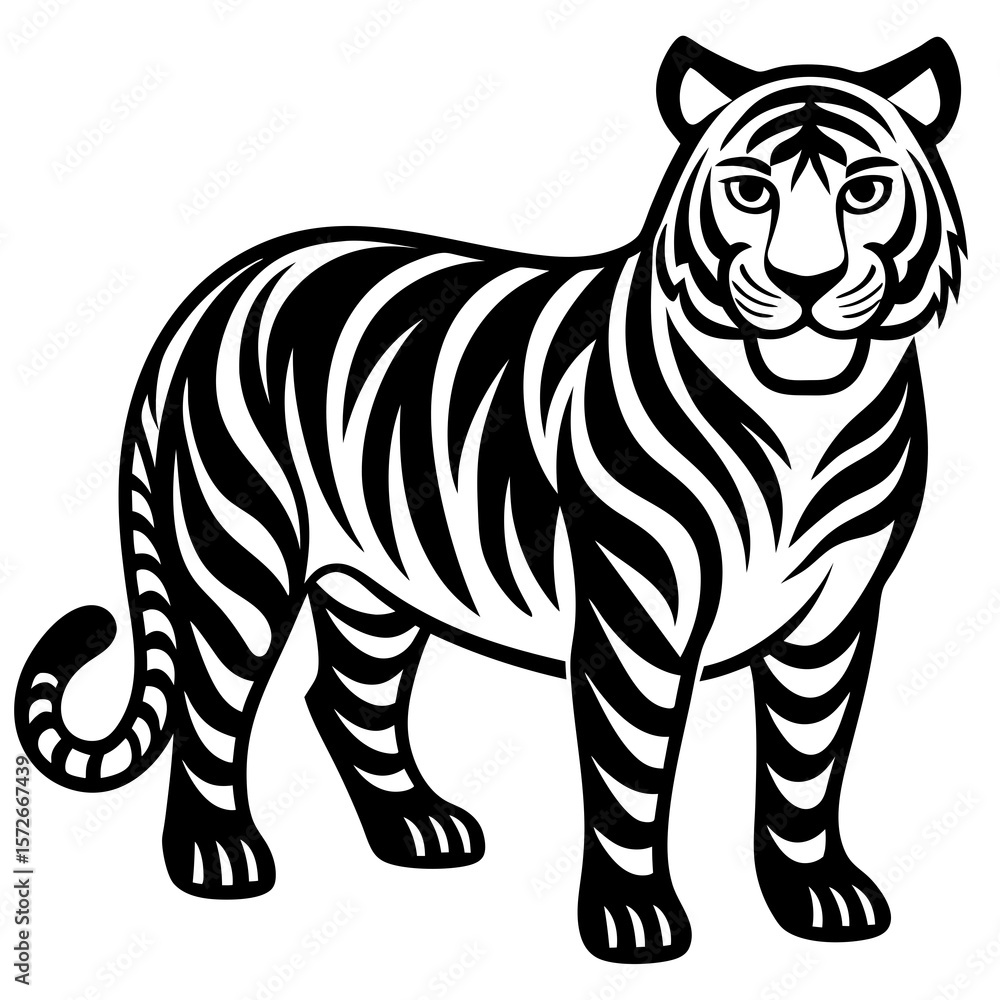 Obraz premium tiger vector illustration