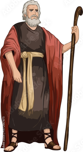 a central figure in Abrahamic religions, particularly Judaism, Christianity