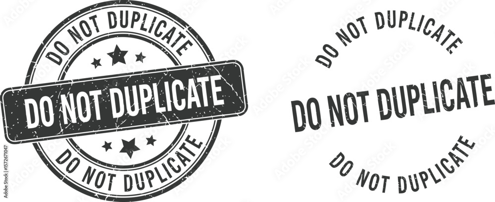 Obraz premium Do not duplicate stamp vector graphic for business and legal compliance use