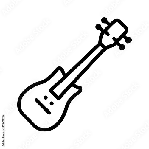 Guitar Icon Line Art Minimal Music Instrument Symbol