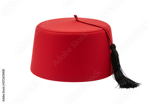 Classic Red Fez Hat with Black Tassel