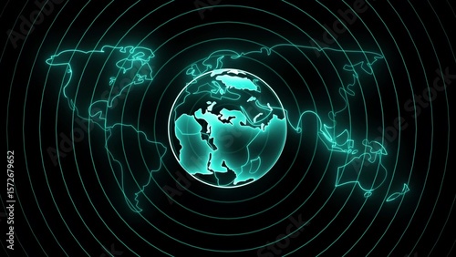 Wallpaper Mural Global network connection and data connections concept. Communication technology global world network. Digital Data network technology With social network icons Torontodigital.ca