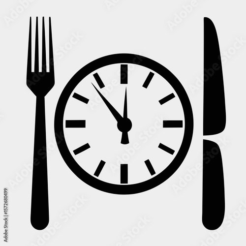 clock on a plate