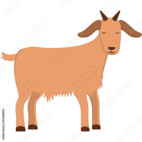 Cute Islamic Sacrificial Animal. Eid alAdha festive cow in yellow and orange, representing sacrifice. Perfect for cultural, religious, Eid alAdhathemed designs and projects