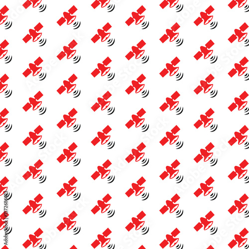 Seamless Satellite Vector Pattern for Space and Communication Design