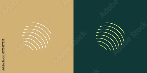Simple globe logo design with modern concept premium vector