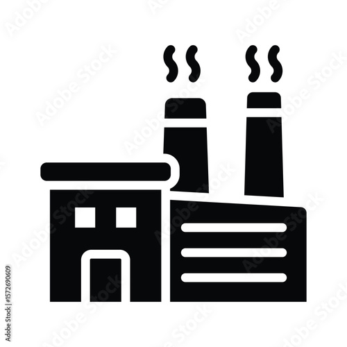 An amazing glyph icon of industry energy consumption