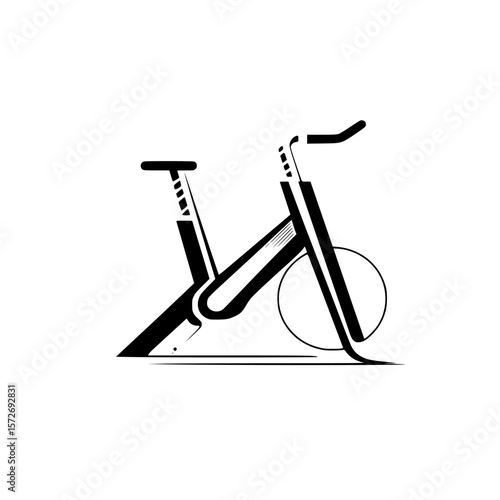 Cycling silhouette pictogram set showcasing various bicycle designs and activities for fitness and leisure enthusiasts