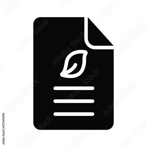 A handy glyph style icon showing eco report