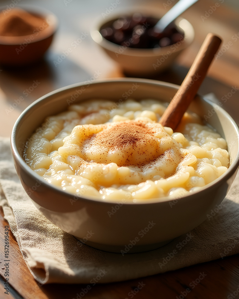 Creamy Rice Pudding with Cinnamon – Cozy Dessert Concept for National Rice Pudding Day Creamy Rice Pudding with Cinnamon – Cozy Dessert Concept for National Rice Pudding Day