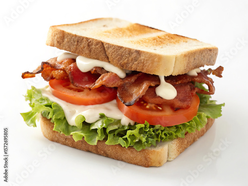 blt sandwich white background