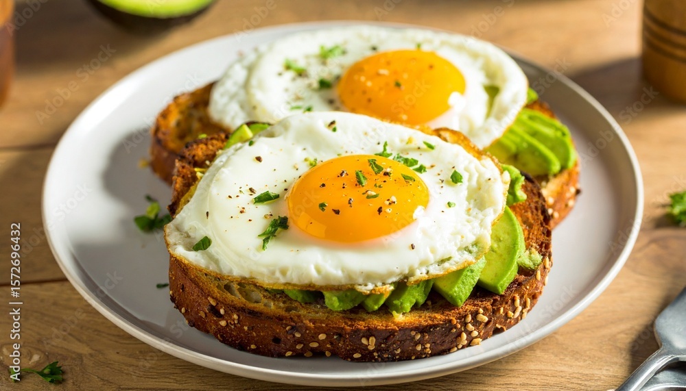 fried egg with salad fried egg with salad