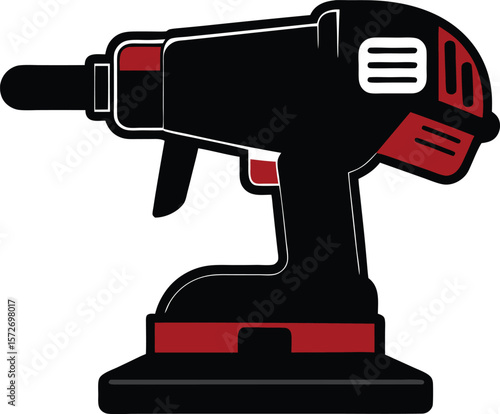 cordless power sander with handle black silhouette