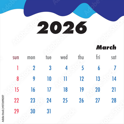  the month of march 2026.