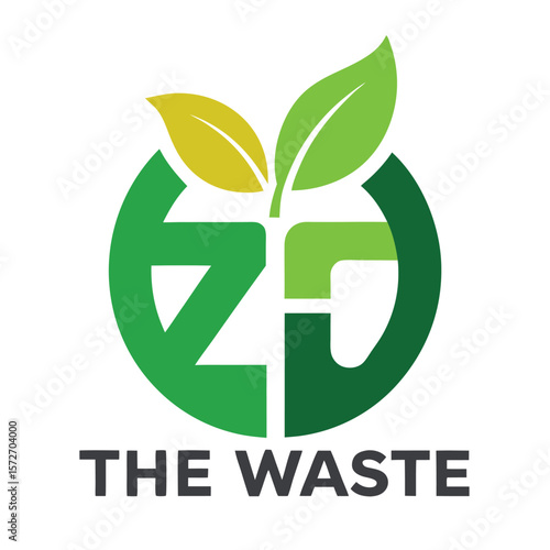 Green Zero Waste Leaves Logo