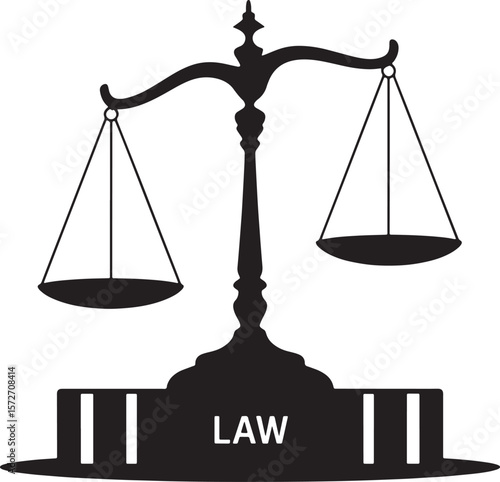 Scales of Justice Icon: Law, Balance, Equality, and Legal System Symbol

