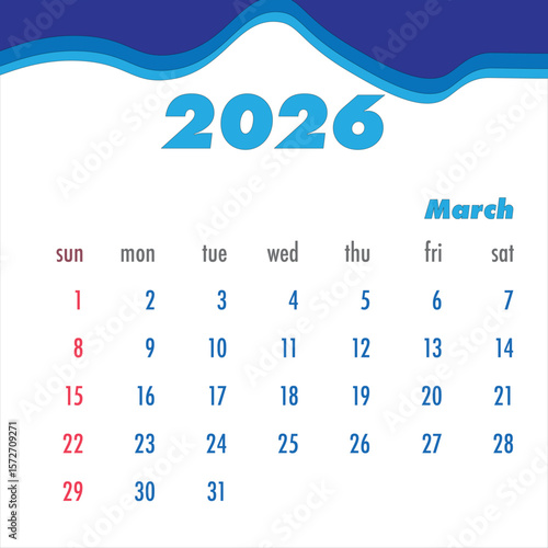 The month of March 2026 