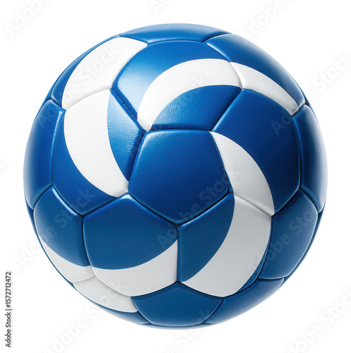 Wallpaper Mural Polyurethane-coated handball with a vibrant blue and white swirl design Torontodigital.ca