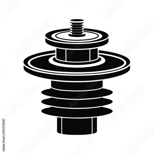 electrical insulator vector black silhouette illustration