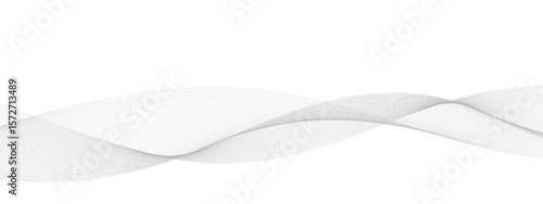 Abstract wavy technology curve lines on transparent background isolated. Grey wave swirl, frequency sound wave, twisted curve lines with blend effect. Abstract business wave lines. vector illustration