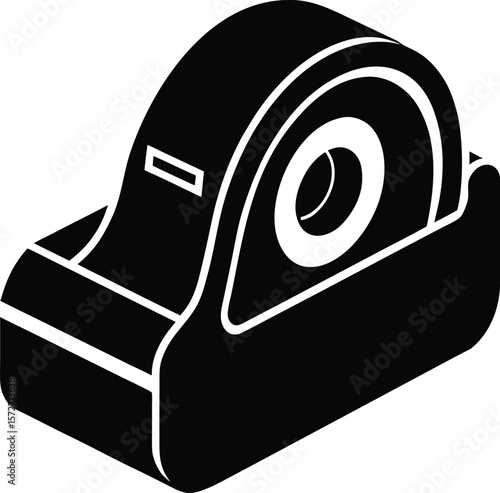 electrical tape dispenser vector black silhouette