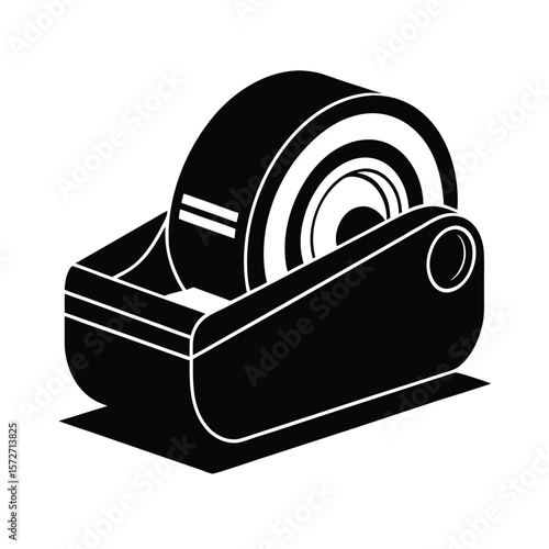electrical tape dispenser vector black silhouette