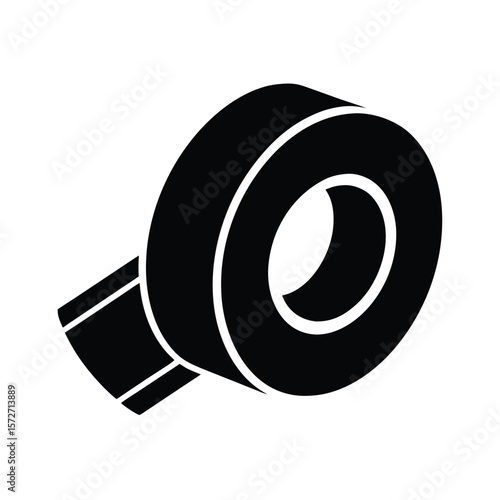 electrical tape roll vector black silhouette illustration