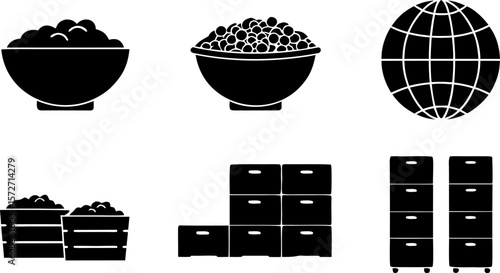 food security icon  a symbol of mass consumption m.eps