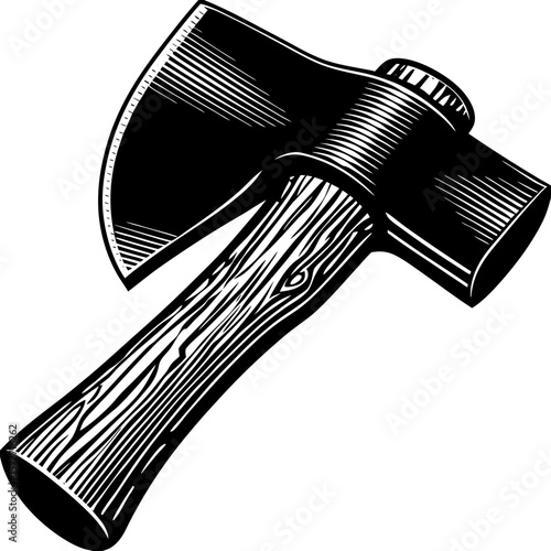 hatchet  (linocut style)