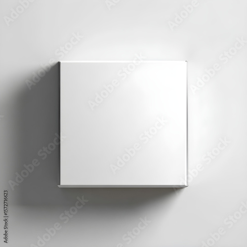 Wallpaper Mural blank mockup of square cardboard box with subtle shadow on white background Torontodigital.ca