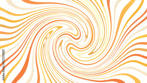 Abstract swirl pattern with orange and yellow lines creating a dynamic and vibrant background design effect