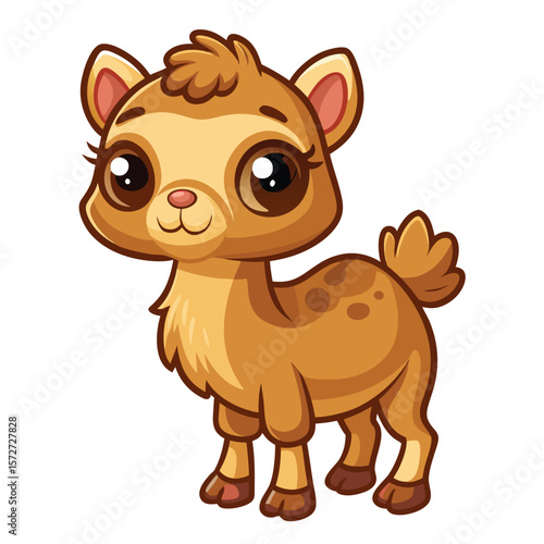Cute cartoon fawn