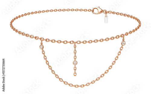 Wallpaper Mural Rose gold belly chain with tiny cubic zirconia accents Torontodigital.ca