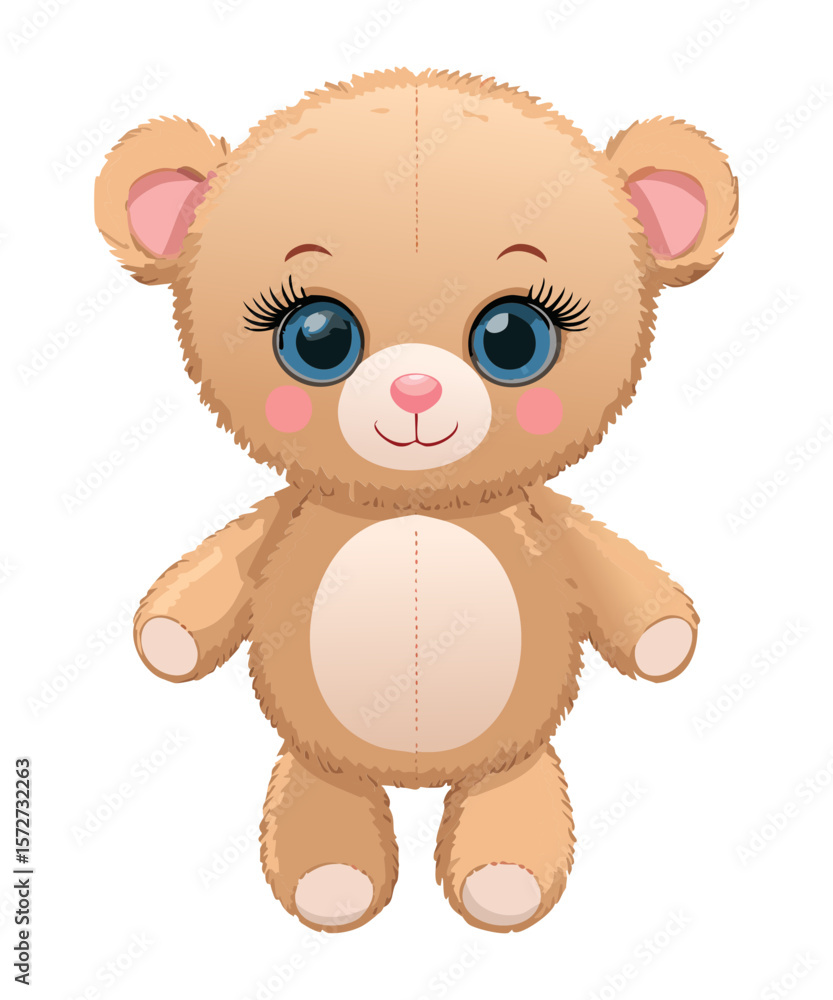 Fototapeta premium Sweet Beige Teddy Bear Lovable Expression