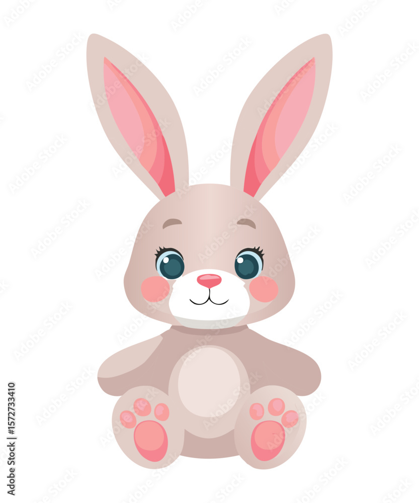Obraz premium Charming Plush Rabbit Illustration